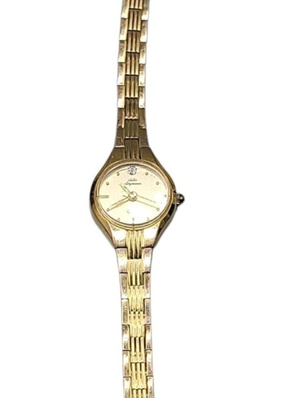 Jules Jurgensen Ladies Watch VTG 3208CH Diamond Accent 30mm Gold Plated 7" - Picture 9 of 16